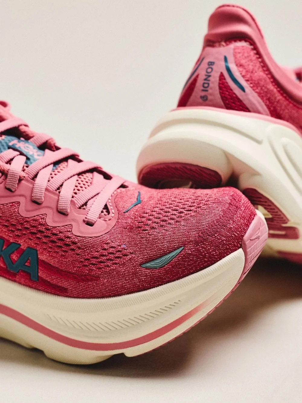 Hoka Bondi 9 Sneakers Lingonberry Cranberry Running Athletic Shoes Women’s 8 NEW - Picture 4 of 15